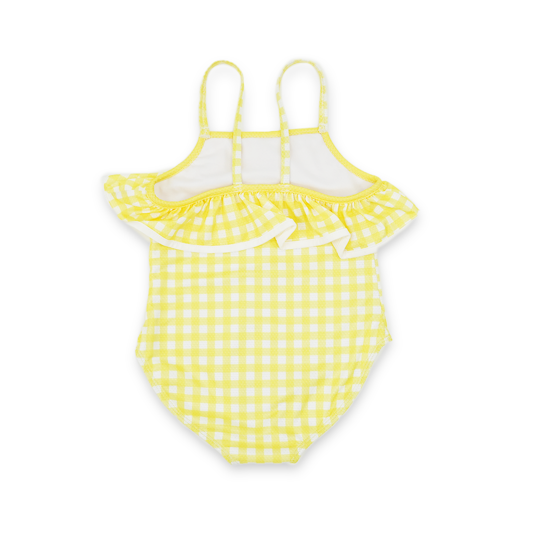 Sunshine Checked Ruffle Swimsuit